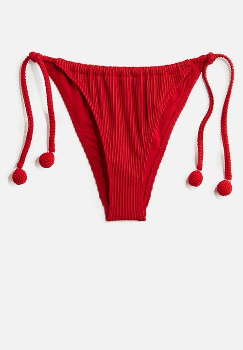 H&M - Tie tanga bikini bottoms - red