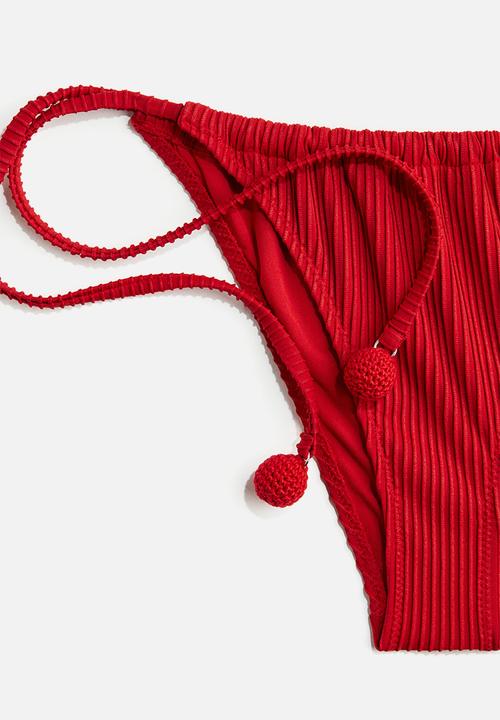 H&M - Tie tanga bikini bottoms - red