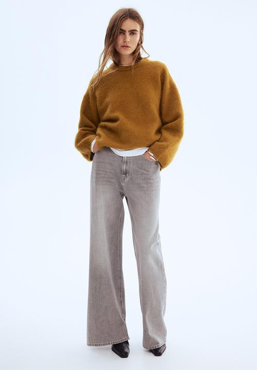 H&M - Oversized mohair-blend jumper - mustard yellow