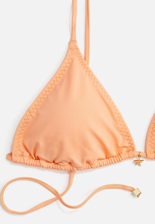 H&M - Padded triangle bikini top - apricot