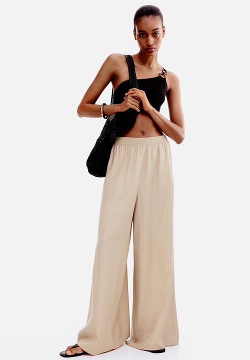 H&M - Wide pull-on trousers - beige