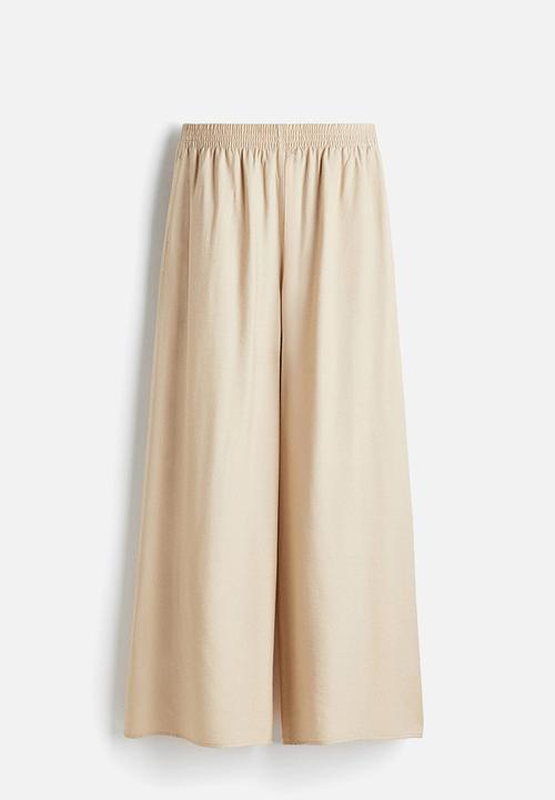 H&M - Wide pull-on trousers - beige