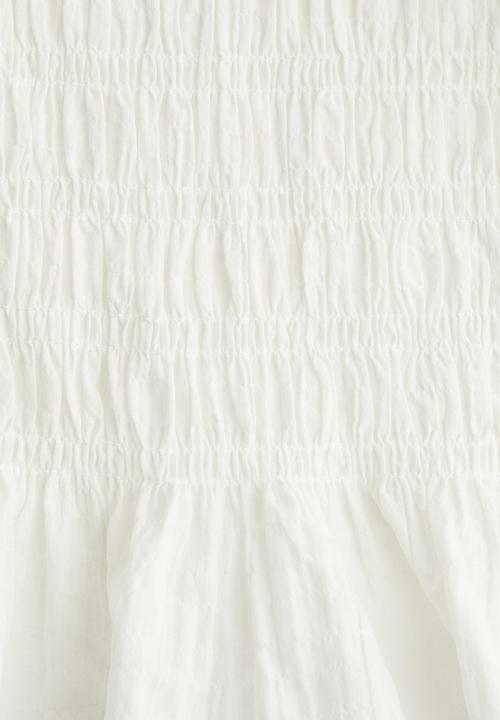 H&M - Smocked blouse - white