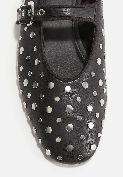 H&M - Studded mary jane ballet pumps - black