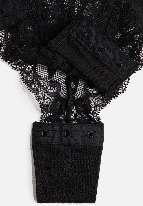 H&M - Super push-up thong body - black