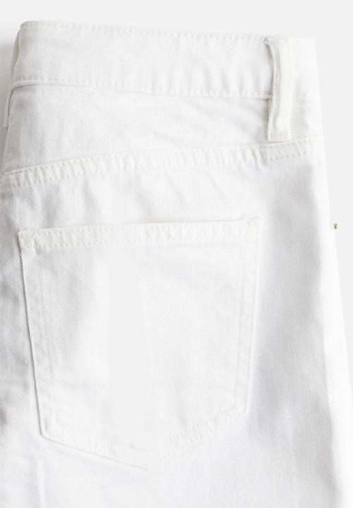 H&M - Lacing-detail denim shorts - white