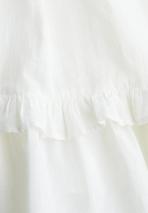 H&M - Cotton strappy dress - white