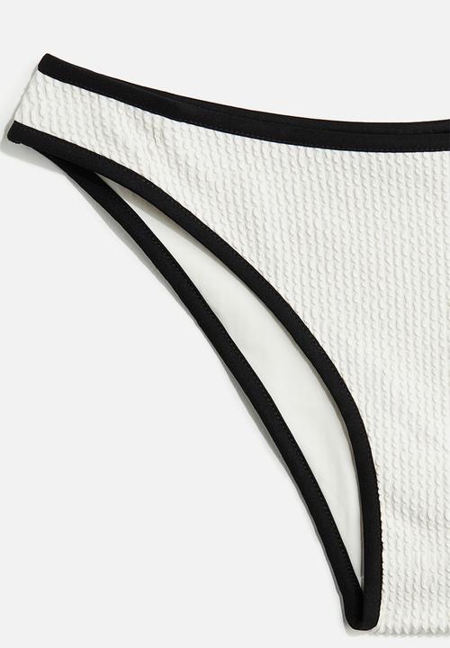 H&M - Cheeky bikini bottoms - white & black