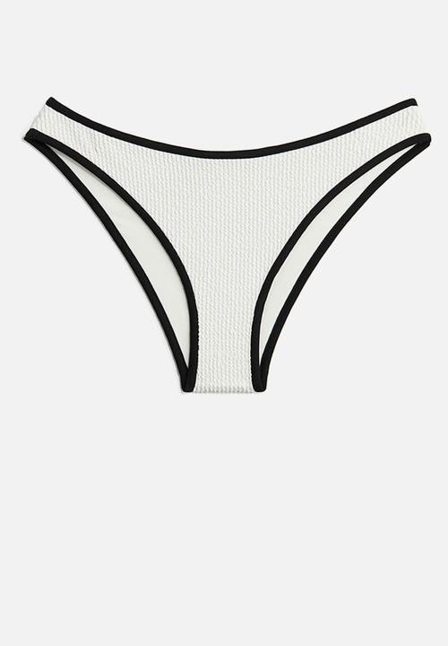 H&M - Cheeky bikini bottoms - white & black