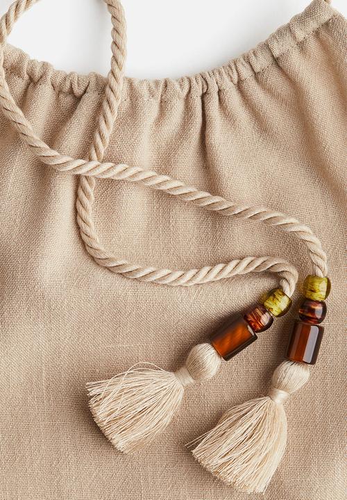 H&M - Drawstring halterneck top - beige