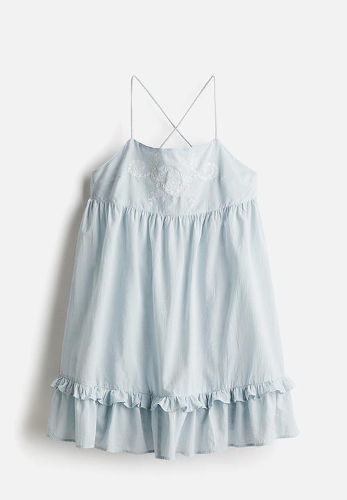 H&M - Cotton strappy dress - light blue