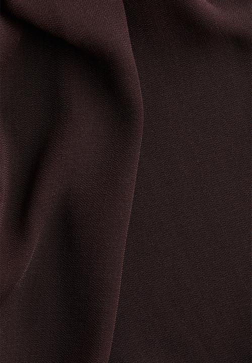 H&M - Open-back blouse - burgundy 