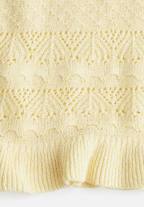 H&M - Crochet-look vest top - light yellow