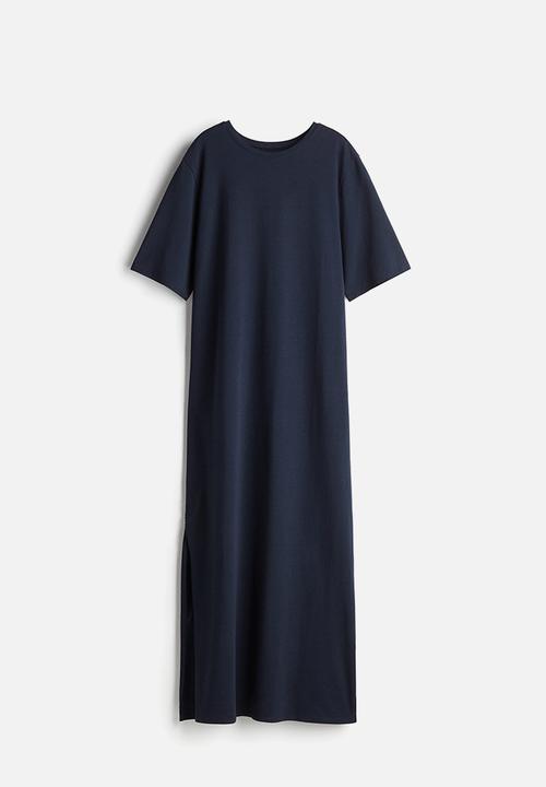 H&M - Long t-shirt dress - navy blue 