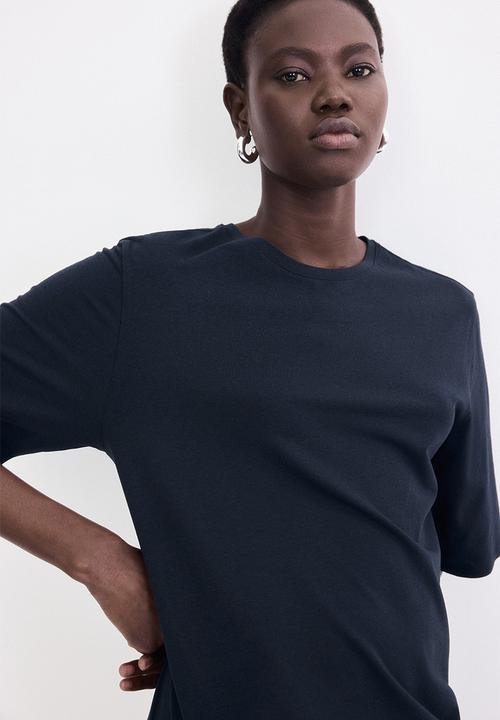 H&M - Long t-shirt dress - navy blue 