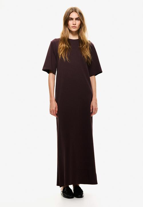 H&M - Long T-shirt dress - dark brown