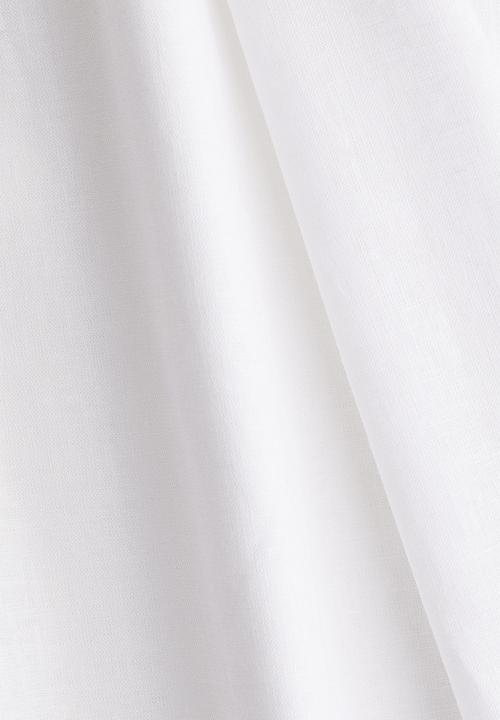 H&M - Linen-blend skirt - white