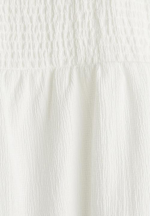 H&M - Smocked strappy top - white