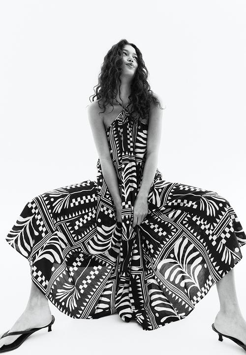 H&M - Strappy dress - black patterned