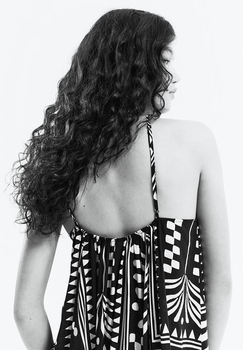 H&M - Strappy dress - black patterned