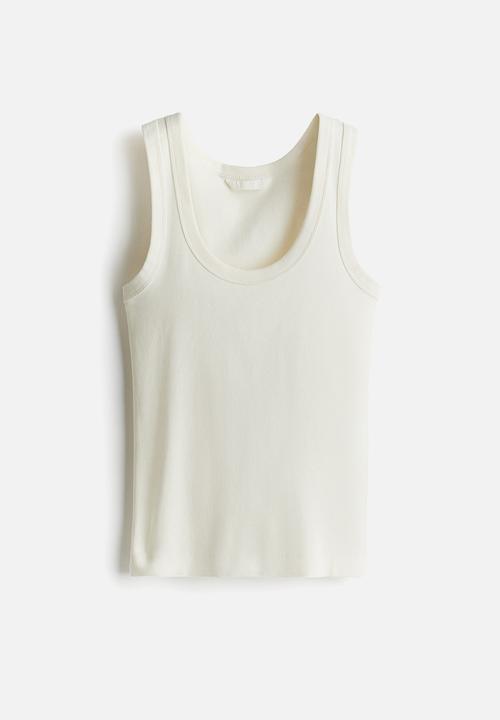 H&M - Fitted vest top - white