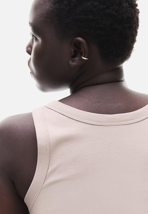H&M - Fitted vest top - greige
