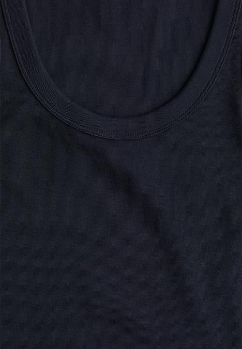 H&M - Fitted vest top - navy blue
