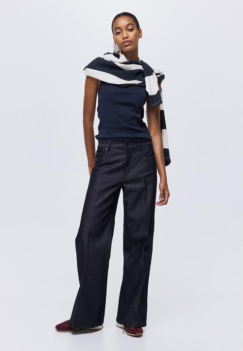 H&M - Fitted vest top - navy blue