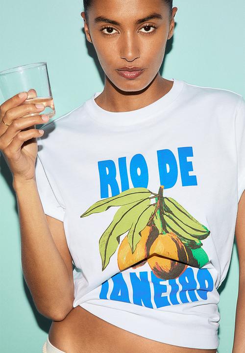H&M - Printed T-shirt - white rio de janeiro