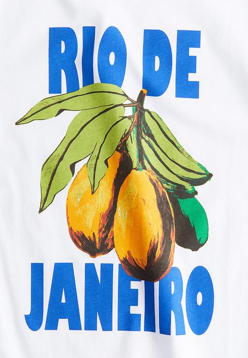 H&M - Printed T-shirt - white rio de janeiro