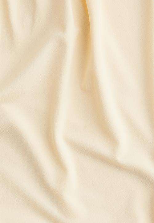 H&M - Draped cropped top -  light yellow 