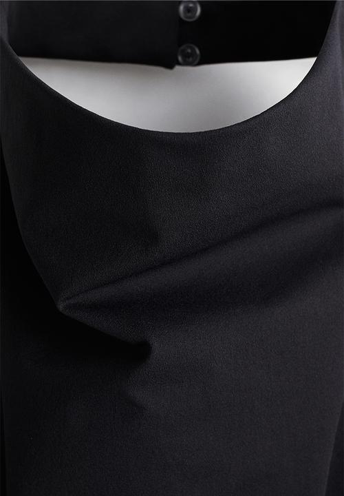 H&M - Draped halterneck top - black