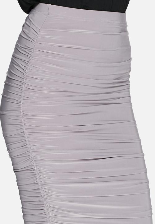 Missguided - Slinky gathered midi skirt