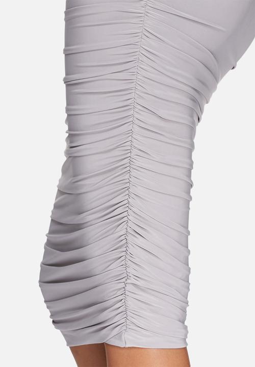Missguided - Slinky gathered midi skirt