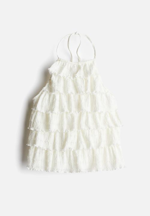 H&M - Tiered halterneck top - cream