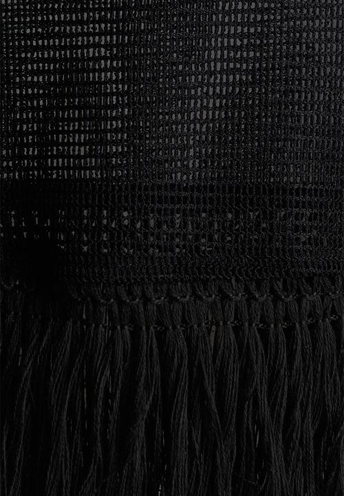 H&M - Fringe-trimmed top - black