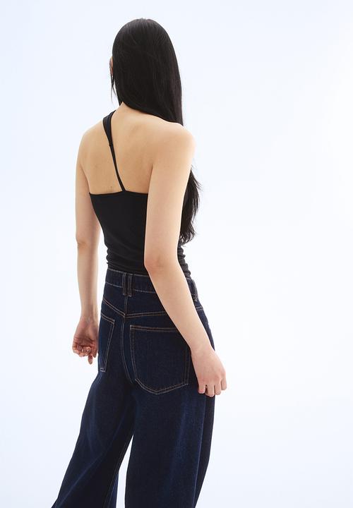 H&M - One-shoulder top - black