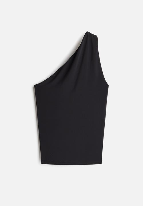 H&M - One-shoulder top - black