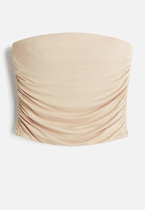 H&M - Draped tube top - beige