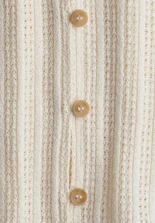 H&M - Textured jersey waistcoat - cream