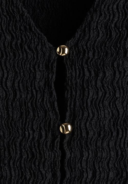 H&M - Textured jersey waistcoat - black