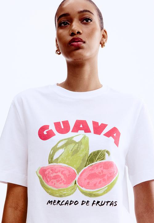 H&M - Printed t-shirt - white guava