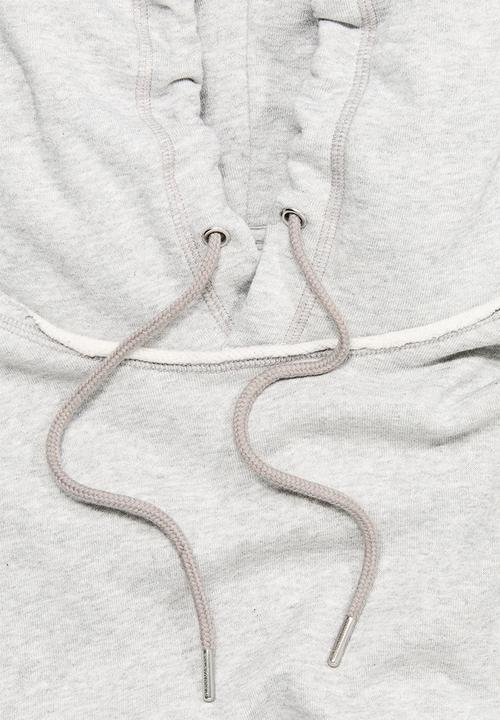 H&M - Glenn Martens H&M: Embroidery-detail hoodie - light grey marl