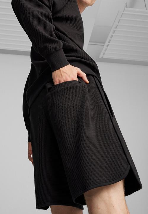 PUMA - CLASSICS Waffle Shorts 7 - PUMA Black
