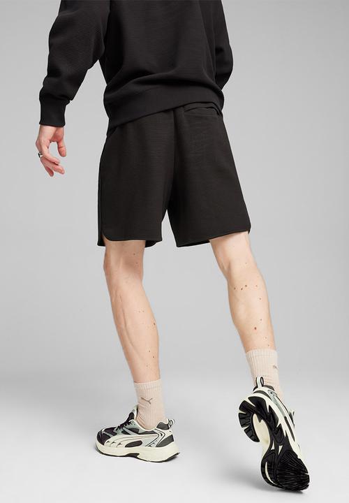 PUMA - CLASSICS Waffle Shorts 7 - PUMA Black