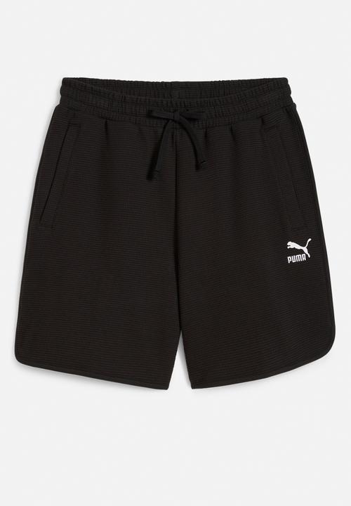 PUMA - CLASSICS Waffle Shorts 7 - PUMA Black