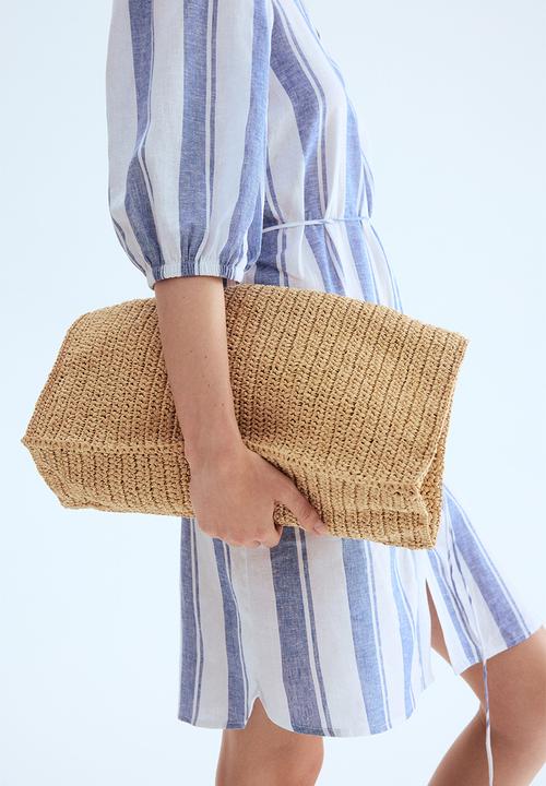 H&M - Linen-blend dress - white & blue striped