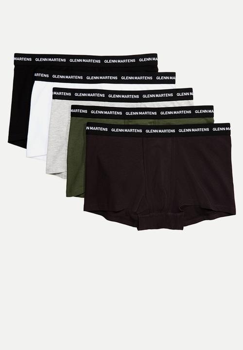 H&M - Glenn Martens H&M: 5-Pack short trunks - black