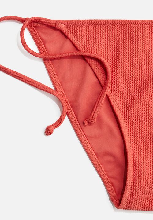H&M - Tie tanga bikini bottoms - coral red