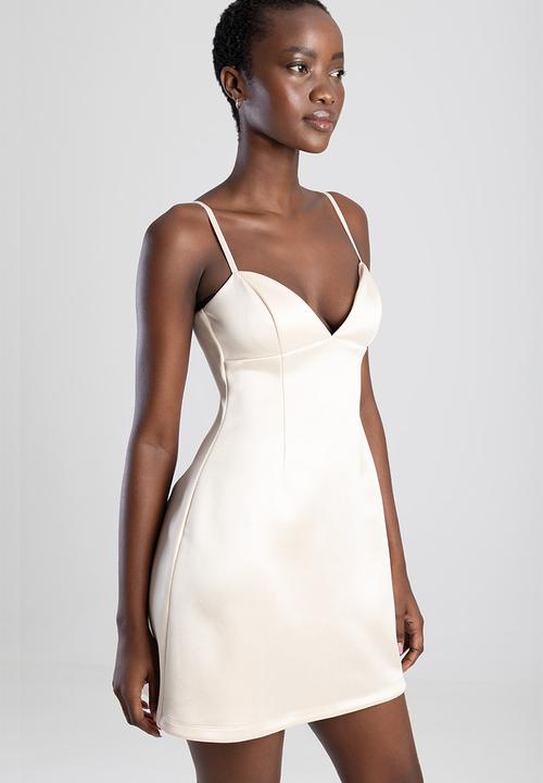 SISSY BOY - Another Love: Strappy Mini Dress With A Cinched Waist And A V-Neckline - White